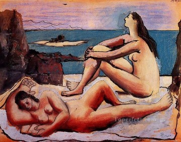  cubista Pintura - Trois baigneuses 3 1920 cubista